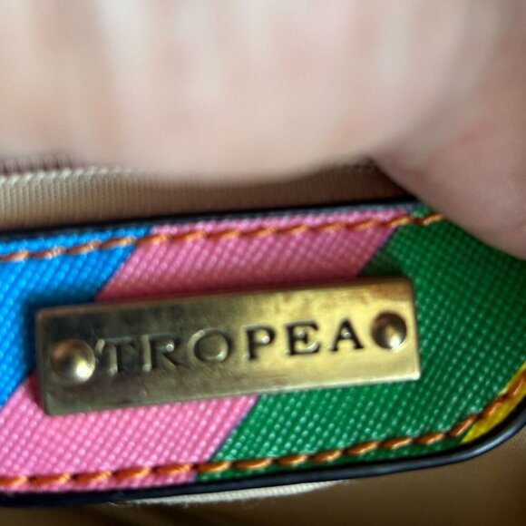 Tropea Women Faux Leather Rainbow Design Backpack Multi Color 10x6 - Picture 4 of 13